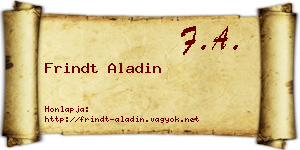 Frindt Aladin névjegykártya